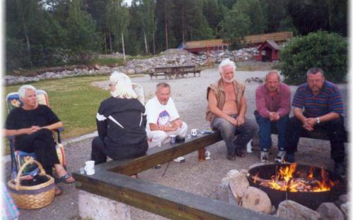 Bålplassen vår i bukta